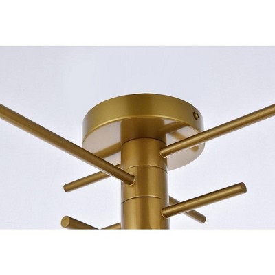 Xavier Adjustable Brass 4-Light Flush Mount Fixture