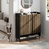 Coucheta 3-Door Shoe Cabinet - 6-Tier Entryway Storage with Adjustable Shelves & Built-in Hooks - 3 of 4