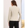 INSPIRE CHIC Women's One Button Notch Lapel Long Sleeve with Shoulder Pads and Pockets Blazer - 3 of 4