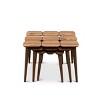 GDFStudio Birrell Mid Century Modern 3 Piece Rectangle Wood Nesting Table - 2 of 4