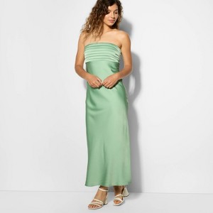Women's Bias Cut Maxi A-Line Dress - Wild Fable™ Light Green - 1 of 3