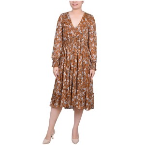 NY Collection Womens Chiffon Floral Midi Dress - 1 of 1