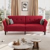 89" Chenille Futon Sofa Bed, Adjustable Backrest & Armrests, 700Lb Capacity - 2 of 4