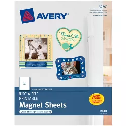 Avery Printable Magnet Sheets For Inkjet Printers, 8-1/2 x 11 Inches, pk of 5