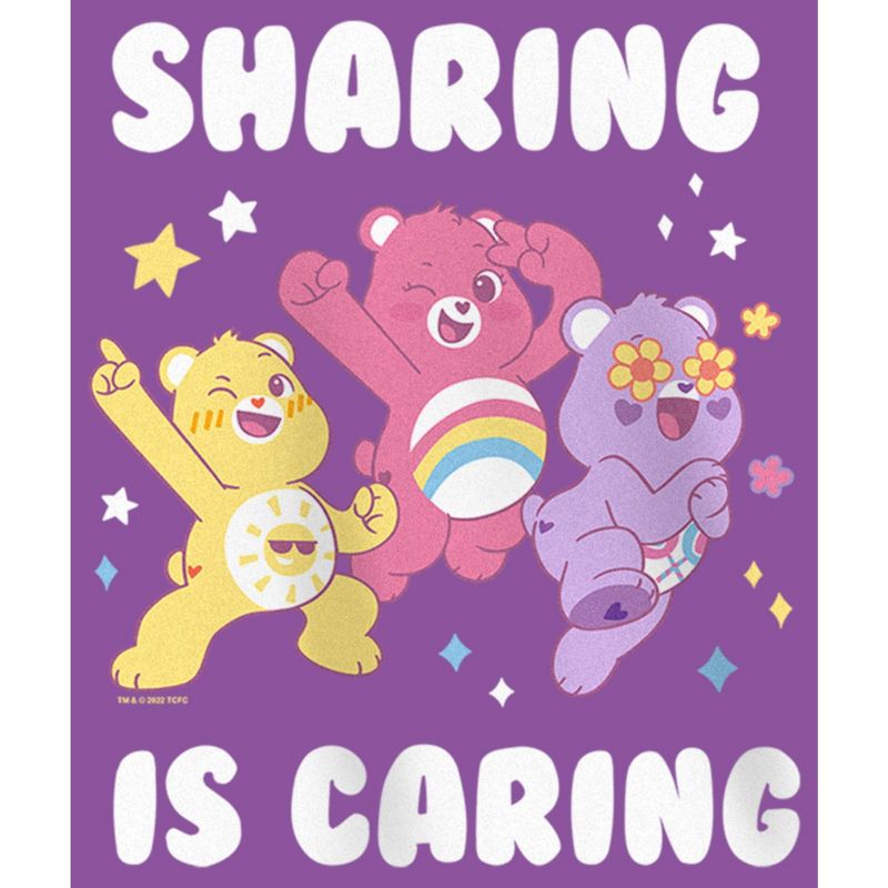 Girl's Care Bears Sharing Is Caring Bears T-Shirt, 2 of 5