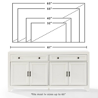 Tara Distressed White Modern Farmhouse Sideboard