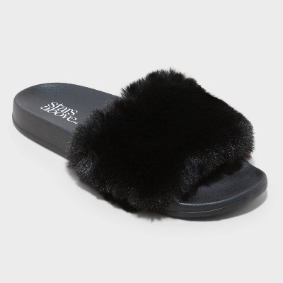 Women's Anika Single Band Slide Slippers - Stars Above™ Black L