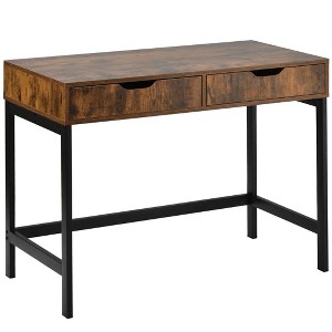 Computer Desk, Dressing Table With 2 Drawers,Work Table Home Office Table - 1 of 4