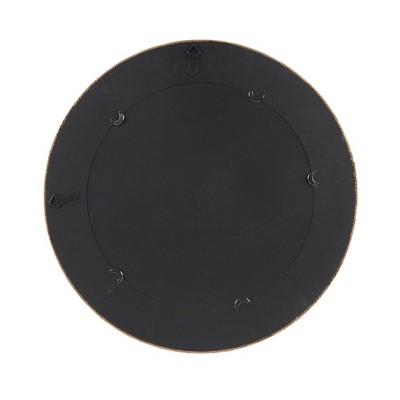 Coastal Charm Natural Jute Rope 26" Round Wall Mirror