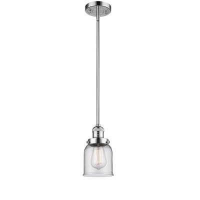 Bell - 1 Light Stem Hung Mini Pendant In Industrial Style-10 Inches Tall and 5 Inches Wide
