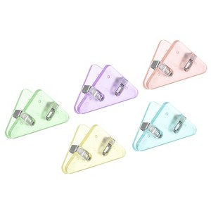 Unique Bargains Triangular Prevent Book Curling Reading Markers Clips - 1 of 4