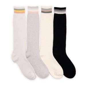 MUK LUKS Women's Tall Microfiber Novelty Lounge Socks 4 Pack - 1 of 3