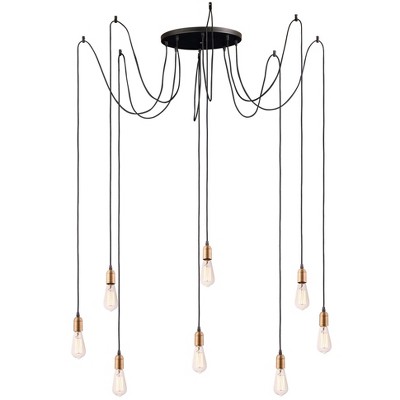 Maxim Lighting Early Electric 8 - Light Pendant in  Black/Antique Brass