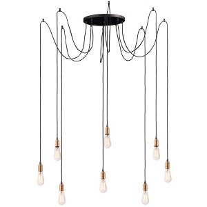 Maxim Lighting Early Electric 8 - Light Pendant in  Black/Antique Brass - 1 of 2
