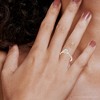 Pompeii3 1 1/10Ct Diamond & Moissanite Accent Engagement Ring in 10k Gold - 4 of 4