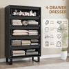 Coucheta 50" Tall Dresser, 5 Dresser for Bedroom,  Vertical Drawer with Storage, Wooden Closet Chest Storage for Living Room, Hallway,,Entryway - 3 of 4
