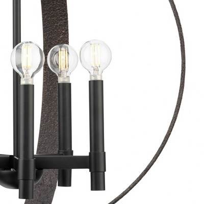 Allegheny Matte Black 12-Light Steel Chandelier