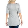 24seven Comfort Apparel Womens Elbow Sleeve Swing Tunic Top For Women - 3 of 4