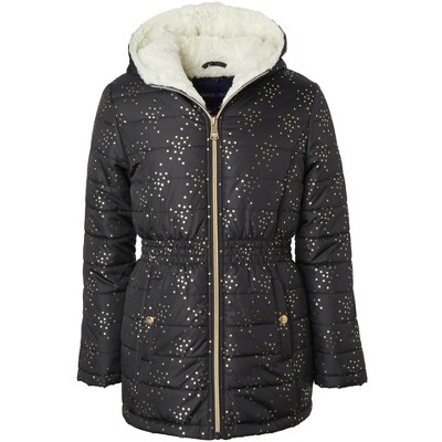 Limited Too Little Girl Midweight Long Puffer Jacket With Baby Fur ...