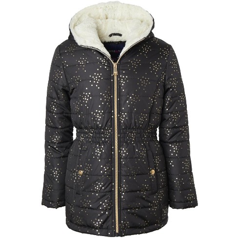 Limited Too Big Girl Midweight Long Puffer Jacket With Baby Fur Lining :  Target