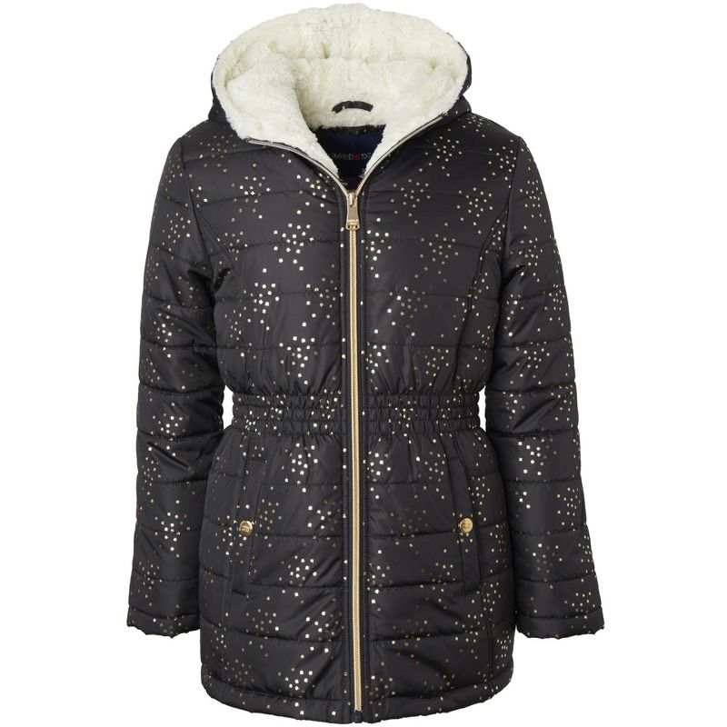 Limited Too Big Girl Midweight Long Puffer Jacket with Baby Fur Lining, 1 of 3