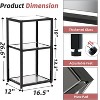 Simple Trending 3-Tier Side Table, End Table with Tempered Glass - 2 of 4