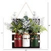 Nearly Natural 17-in Holiday Assorted Christmas Pine Hanging Three Piece Mason Jar Artificial Arrangement Wall Art Décor - 2 of 4