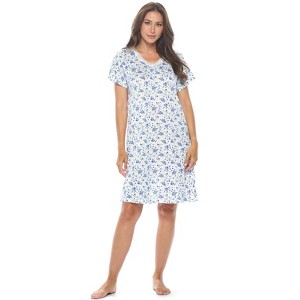 Casual Nights Women's Super Soft Yummy Nightshirt, Short Sleeve Nightgown, Night Dress with Fun Prints & Patterns - 1 of 4