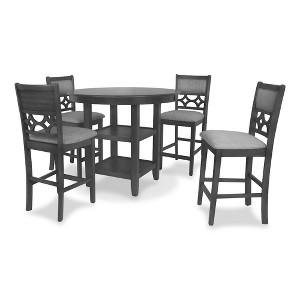 New Classic Furniture, Mitchell 5-Piece Solid Wood Counter Set - 1 of 4