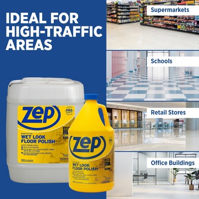 High-Gloss Wet Look 5 Gallon Floor Polish for Multiple Surfaces