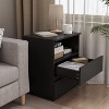 KTMBDW Nightstand Set of 2 with 2 Drawers and Open Storage, End Table with Charging Station, Sofa Side Table for Living Room, Bedroom, Office - 4 of 4
