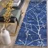 Washable Area Rug with Modern Abstract Branch Print for Bedroom, Non-Slip Backing, Soft Low-Pile Floor Carpet for Living Room, Kitchen - 3 of 4