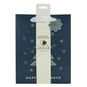 Soular Powered 2pk Medium Gift Bag Tree and Forest - 1 of 4