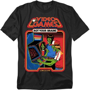 Men's Steven Rhodes Video Games Rot Your Brains T-Shirt - 1 of 4