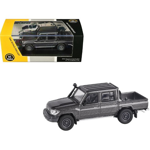 2014 Toyota Land Cruiser LC 79 Pickup Truck Graphite Gray Metallic 1/64  Diecast Model Car by Paragon Models