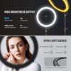 MaseiKar 12"24W High Power LED Ring Light with 71"Tripod Stand Phone Holder Compatible with iPhone for Video Recording,Bi Color Ringlight Lighting - 2 of 4