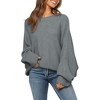 Clearlove Women's Casual Long Sleeve Sweaters Loose Crew Neck Knit Pullover Sweater Jumper Tops - 2 of 3