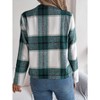 Women's Flannels Plaid Blazer Jackets Casual Long Sleeve Open Front Cropped Business Work Coat Tops - 4 of 4