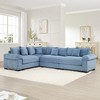 Aukfa Oversized Cloud Modular Corduroy Sofa Sectional with Ottoman - Reversible Deep Seat Couch for Living Room - 4 of 4