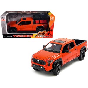 2024 Toyota Tacoma TRD Off-Road Edition Pickup Truck Octane Orange with Bed Camper 1/24 Diecast Model Car - 1 of 4