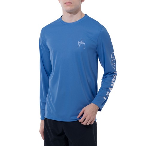 Guy Harvey Men's Long-Sleeve Crewneck UPF Performance Graphic T