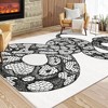 Black White Snake Violence Retro Aesthetic Rug Modern Slithering Serpent Rug Carpet - 3 of 4