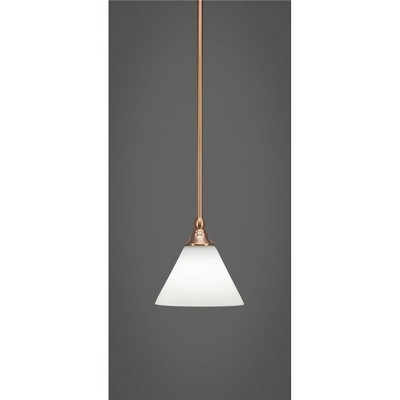 Toltec Lighting Any 1 - Light Pendant in  New Aged Brass with 7" White Muslin Shade