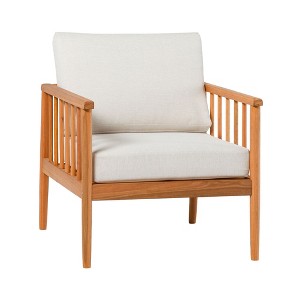 PAGED Outdoor Dining Chairs Modern Wood Patio Chairs with Arms for Patio, Poolside, Garden, Backyard - 1 of 4