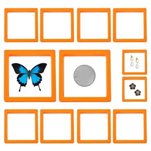 Unique Bargains Transparent PE 3D Floating Display Stand Holder Jewelry Storage Box 12 Pcs - 1 of 3
