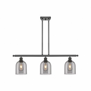 Bella - 3 Light Stem Hung Island In Industrial Style-10 Inches Tall and 36 Inches Wide - 1 of 1