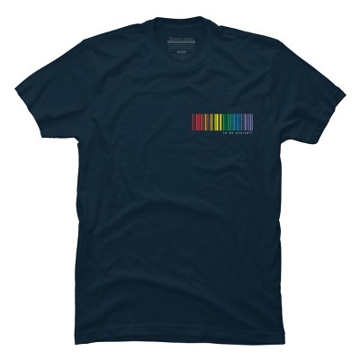 Adult Design By Humans Pride Rainbow Barcode To Be Yourself By mikmom T-Shirt