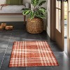 1'8"x2'10" Plaid Chenille Scatter Accent Rug Orange - Threshold™: Indoor Flat Pile, Machine Washable, Woven Polyester - 2 of 4