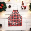 Unique Bargains Christmas Aprons Linen Red Black Beige 21.65"x26.77" 1 Pcs - 2 of 4