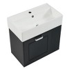 Akoasm 21.8 in. W Sink Bathroom Vanity Cabinet with One Drawer, Adjustable Shelf and Toilet Paper Holder-Black - 4 of 4